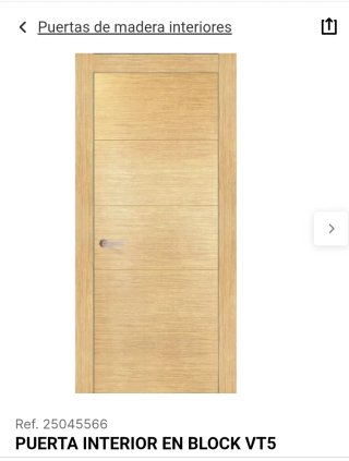 4 Puertas Interiores Roble VT5 Obramat