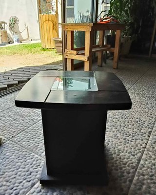 Mesa de centro moderna cristal y madera