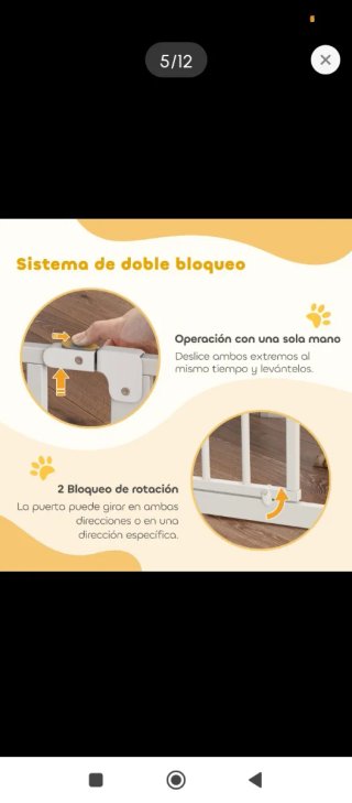 Valla protectora mascotas metal blanca