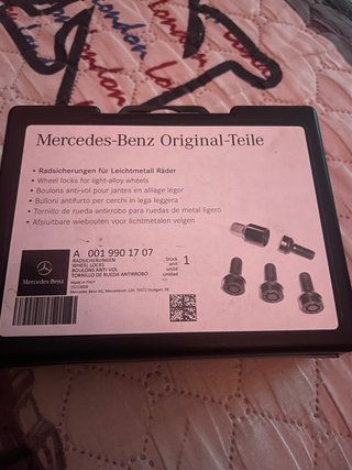 Tornillos Antirrobo Mercedes Benz Originales