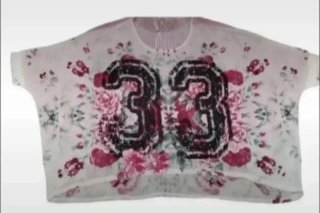 Blusa floreale donna con numero 33