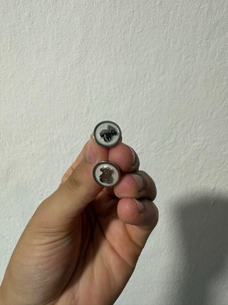 Pendientes Tous Oso Negro y Plateado