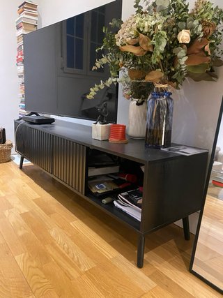 Mueble TV negro Maisons du Monde