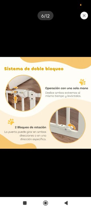 Valla protectora para mascotas metal blanca