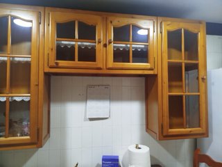 Armarios de madera y cristal