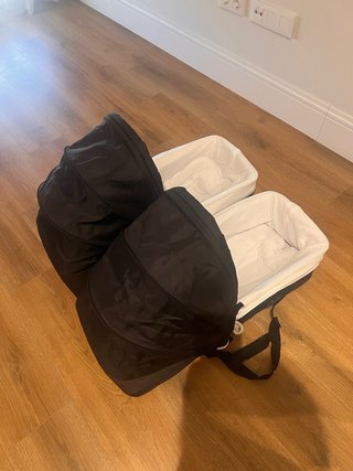2 Capazos Easy Twin 2 (Baby Monster) Negros