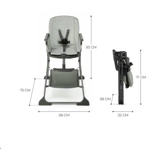 Trona Kinderkraft gris estrellas