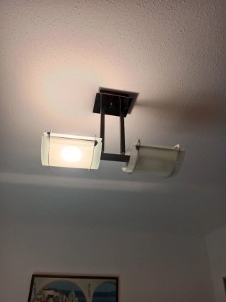 Lámpara de techo moderna metal y cristal