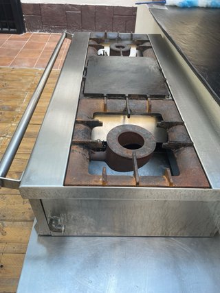 Cocina Industrial Gas 2 Fuegos + Plancha