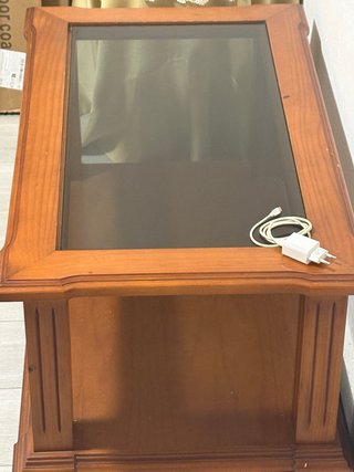 Mesa de centro madera y cristal