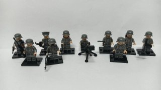 Pack 10 Soldados alemanes WWII compatibles lego