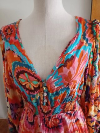 Vestido volantes LUNA ILENA multicolor xs grande