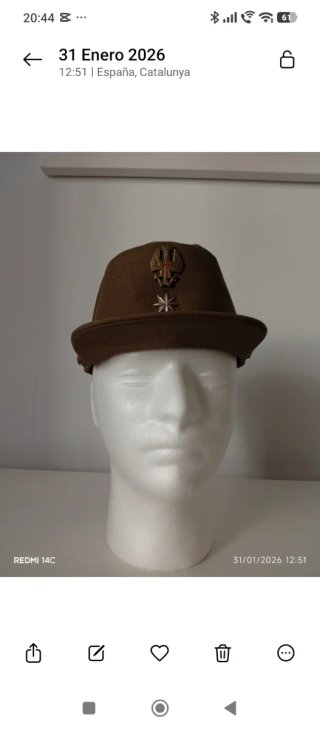 Gorra militar comandante antigua