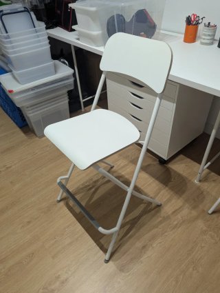 Taburete Alto Ikea Franklin Blanco