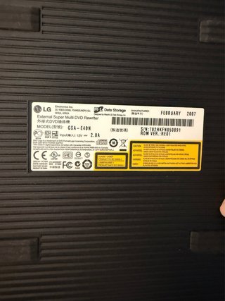 Grabadora Externa DVD LG Super Multi