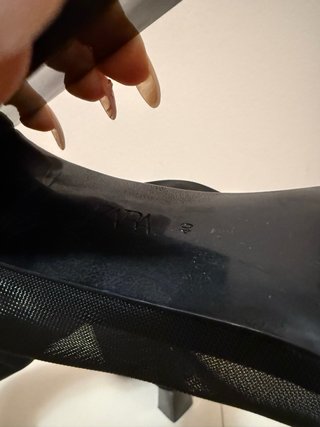Stivaletti Zara tacco nero mesh