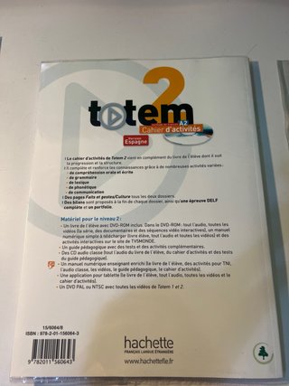 Totem 2 méthode de français, A2 : version Espagne