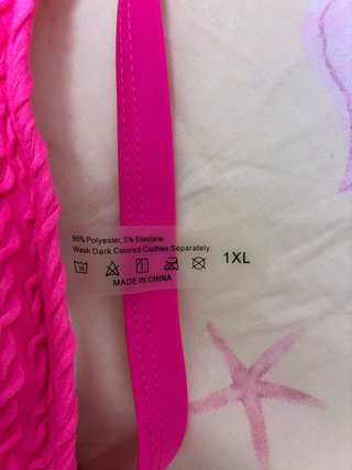 Top Bikini Naranja y Rosa Talla XXL