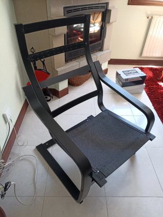 Butaca IKEA POÄNG Piel Beige/Madera wengue.