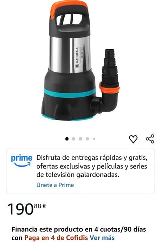Gardena Bomba sumergible de agua 19 500 L