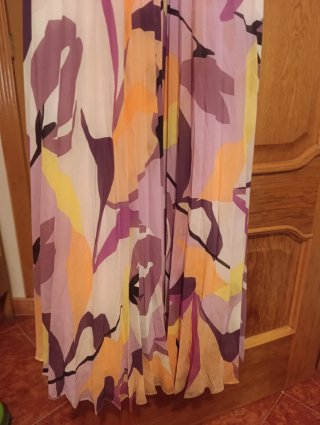 Vestido largo estampado halter