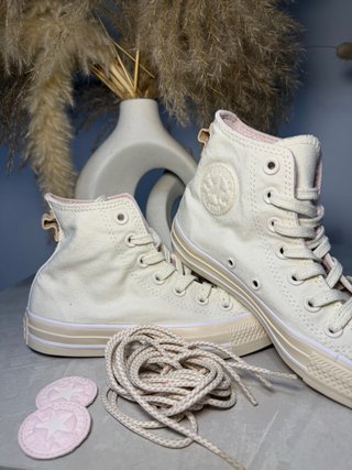 Converse Beige/Rosa Talla 35