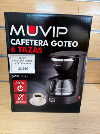 MUVIP Cafetera Goteo 6 Tazas 650W