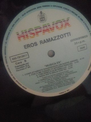Vinilo Eros Ramazzotti Música es