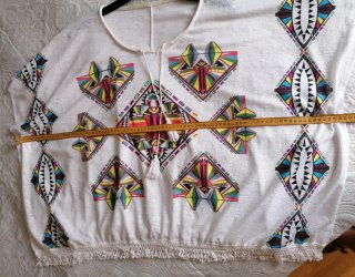 Poncho Verano Fino Estampado Multicolor Talla Únic