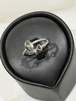 Anillo Oro Laminado Blanco Talla 8