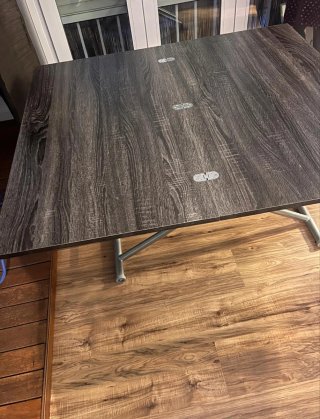 Mesa elevable madera y metal y extensible