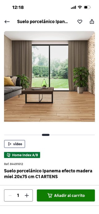 7 m² Porcelánico Imitación Madera
