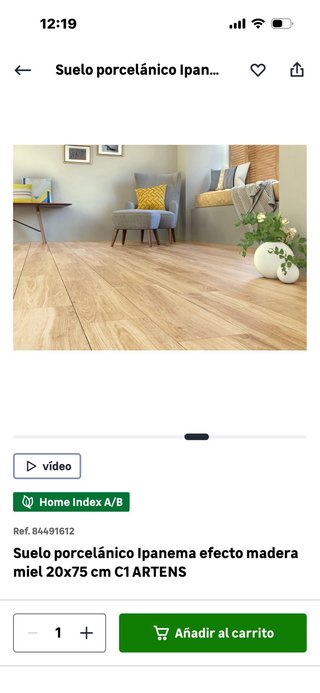 7 m² Porcelánico Imitación Madera