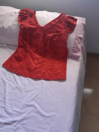 Blusa flamenca roja talla 44-46