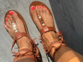 Sandalias planas Zara piel tachuelas