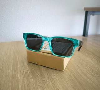 Gafas de sol cuadradas turquesa y carey