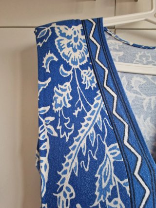 Vestido Sfera azul y blanco estampado
