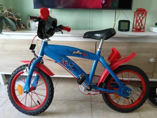 Bicicleta Spiderman Infantil con Ruedines
