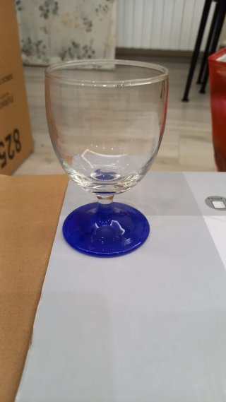 Set 12 Bicchieri bevanda Vintage Fondo Blu cobalto