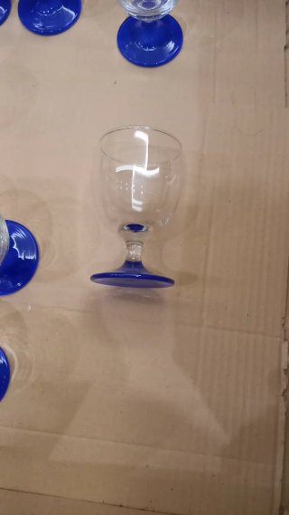 Set 12 Bicchieri bevanda Vintage Fondo Blu cobalto