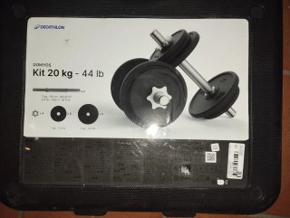 Kit entrenamiento pesas y flexiones