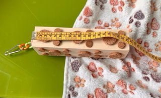 Juguete de madera con corcho para loros