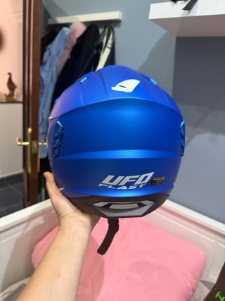 Casco UFO Sheratan Trial Azul Metalizado