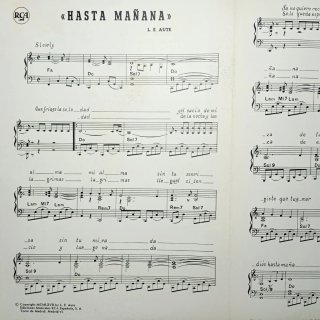 Partitura Hasta Mañana Massiel Aute 1967 RCA
