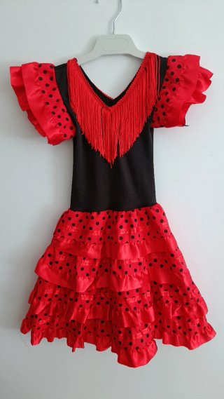 Disfraz Flamenca 2 años Rojo y Negro