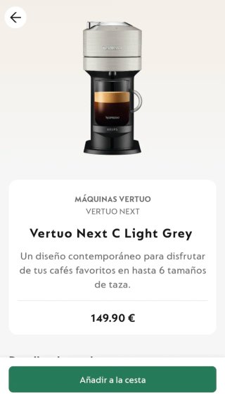 Cafetera Nespresso Vertuo Next Krups