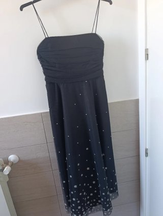 Vestido fiesta negro El Corte Inglés T38