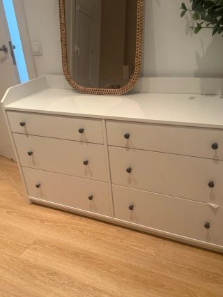 Cómoda IKEA HAUGA 6 cajones Blanca