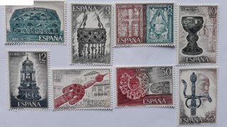 SELLOS SUELTOS SH de HOJAS ESPAÑA 75 . 2252/53.