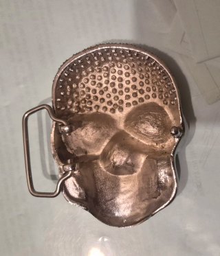 Hebilla Cinturón Calavera con Brillantes